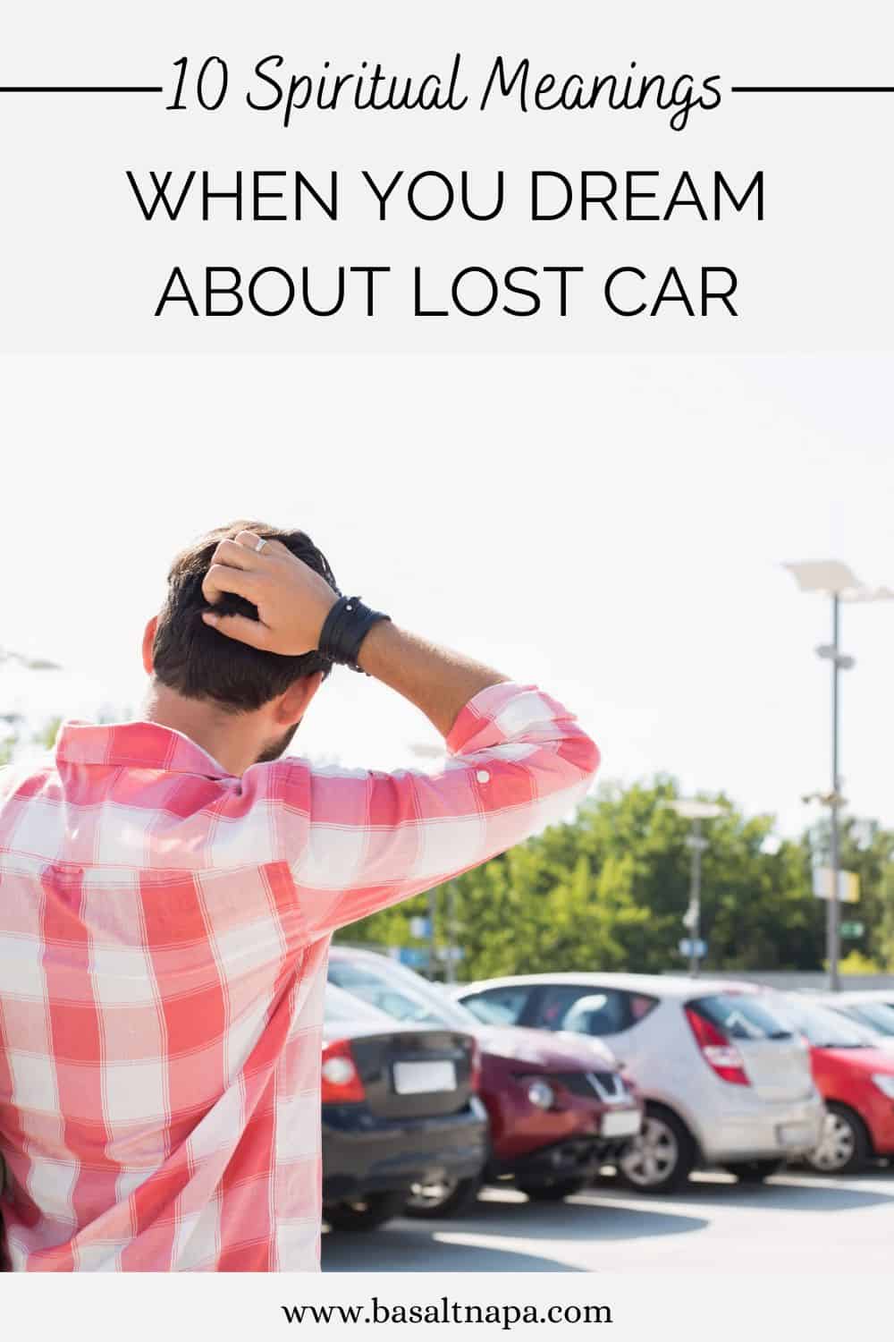What does a dream about a lost car mean